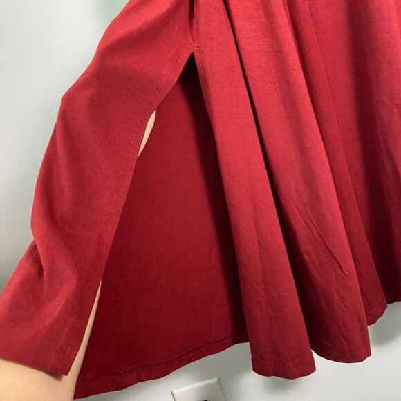 Able Dress NWT Rita Square Neck Pima Cotton Midi Sun Dried Tomato Size M - Picture 10 of 11